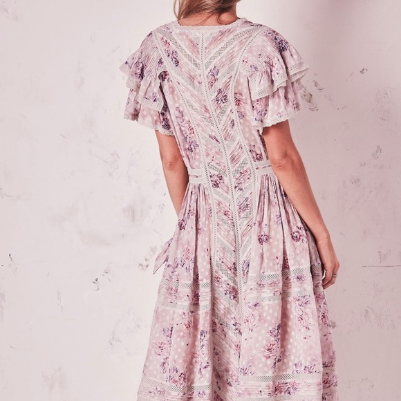 SOLD - Claribel Dress in Powder - Picture 2 of 6